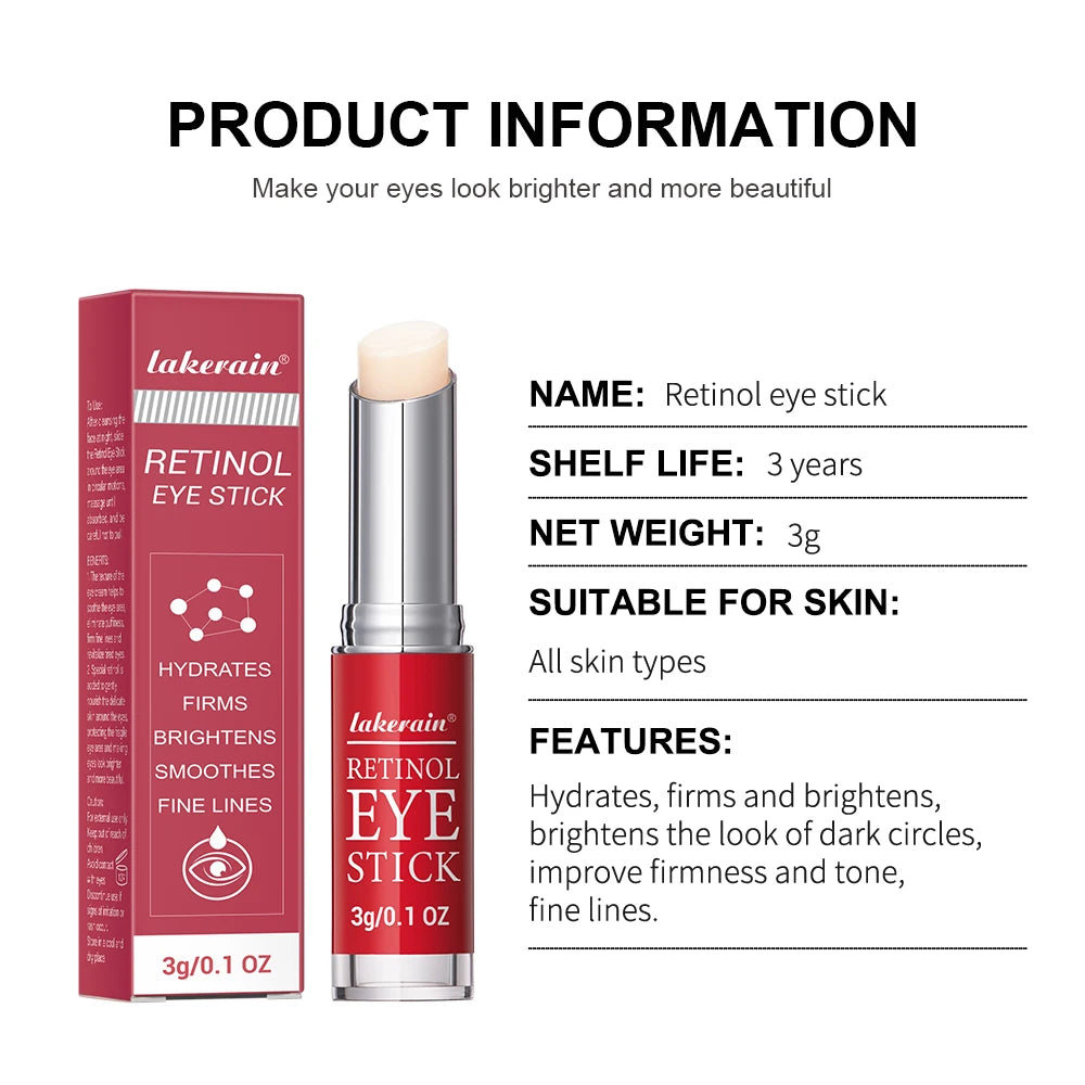 Retinol Eye Cream Stick for Dark Circles and Puffiness