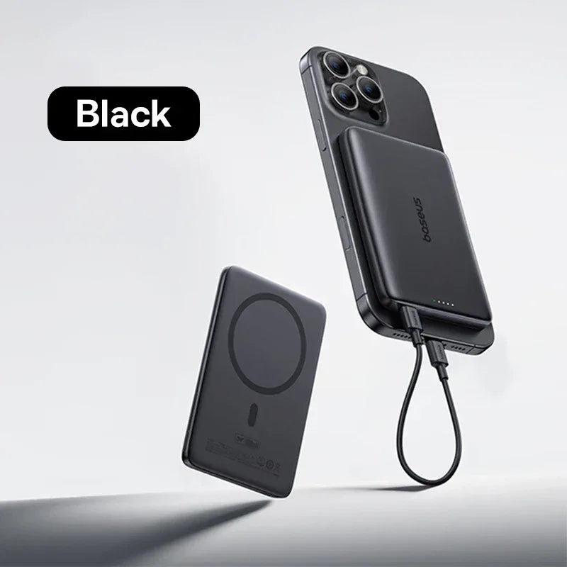 2-in-1 Magnetic Power Bank 10000mAh 27W Slim Card Design