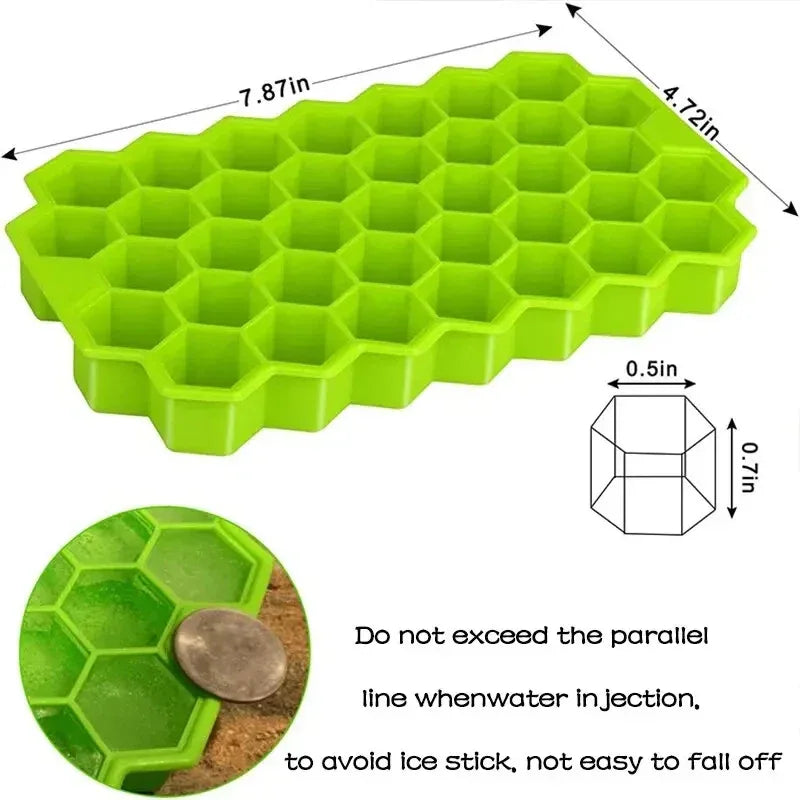Honeycomb 37 Grid Ice Cube Tray DIY Mold