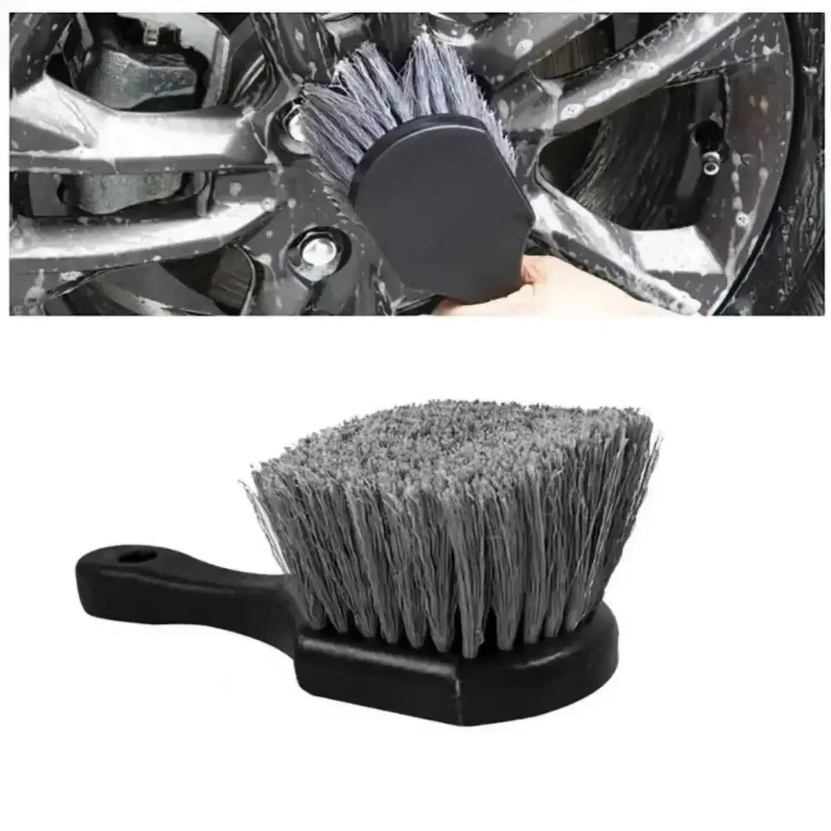 Car Wheel Cleaning Brush Detail Brush Short Handle Tire Rim Washing Brush Vehicles Cleaning Maintain Accessories Set For Auto In - Urbizia