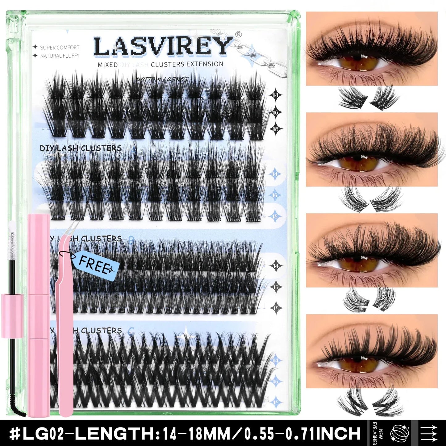 DIY Lash Cluster Kit 4-in-1 Fluffy Extensions