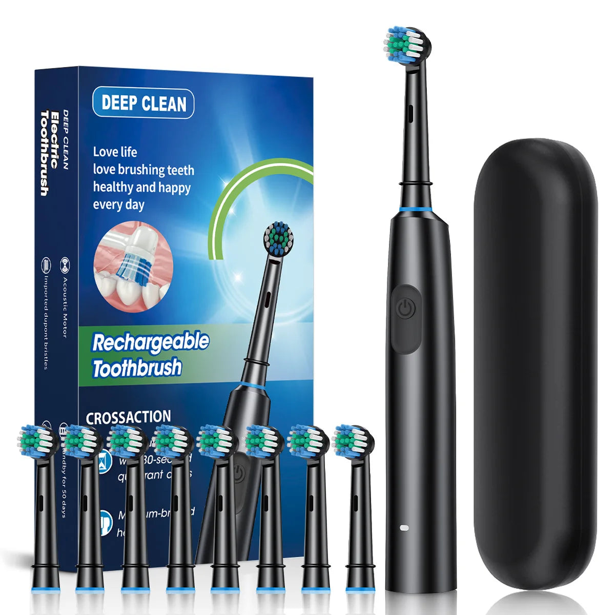 Electric Toothbrush Rotary Cleaning Teeth Brush - Urbizia