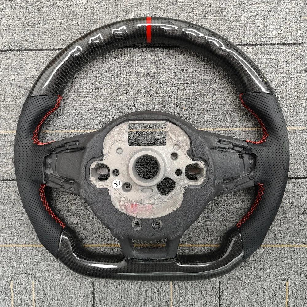 Original Steering Wheel Upgrade Suitable For Volkswagen Golf 7 7.5 GTI Perforated Leather Carbon Fiber Material Car Accessories
