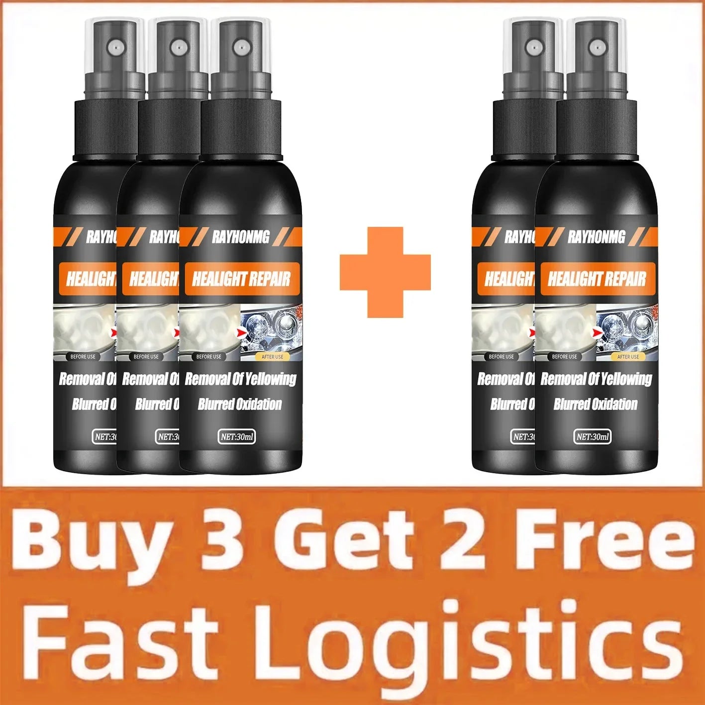 Car Headlight Repair Spray – Anti-Oxidation & Scratch Restoration