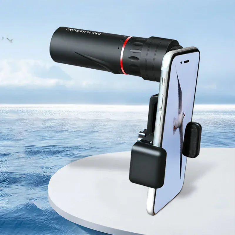 High definition monocular telescope with stand mini portable mobile phone telescope outdoor camping hunting bird watching - Urbizia