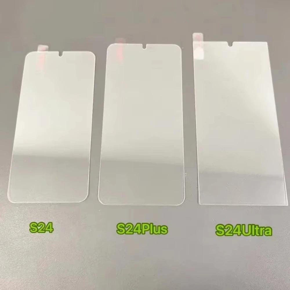 NNBILI 4PCS Full Cover Tempered Glass For Samsung Galaxy S24 S25 S26 Ultra S26 Fingerprint Screen Protector Protective HD Glass
