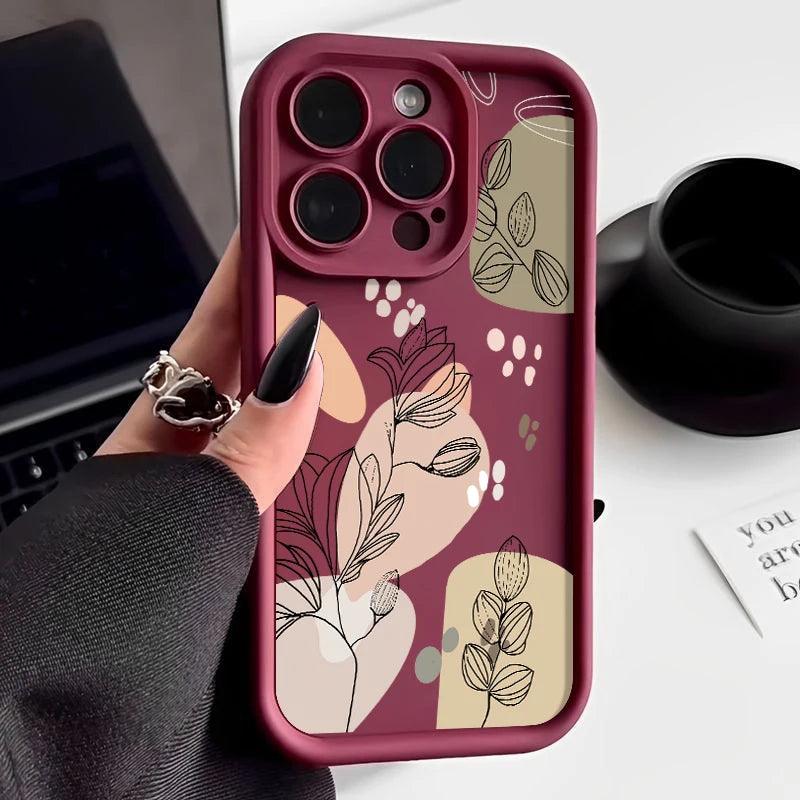 Magnolia Flower Soft TPU Case for iPhone Series