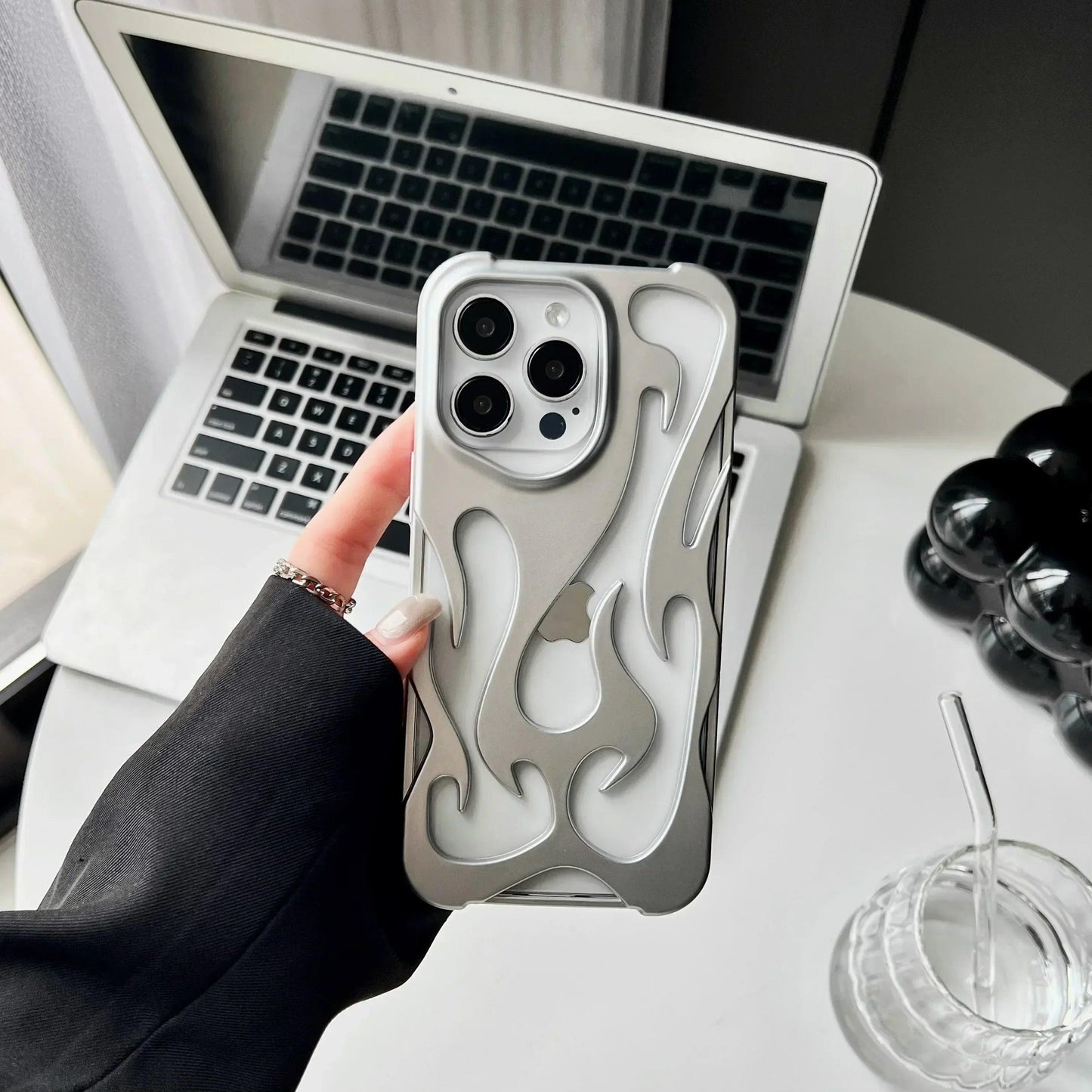 3D Flame Matte TPU Case for iPhone 17–11 Series