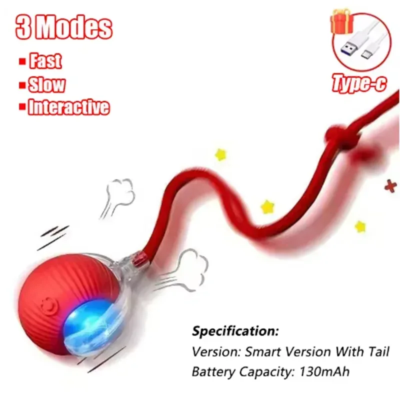 Intelligent interactive cat ball long-lasting and durable easy to clean intelligent obstacle avoidance pet dog toys - Urbizia
