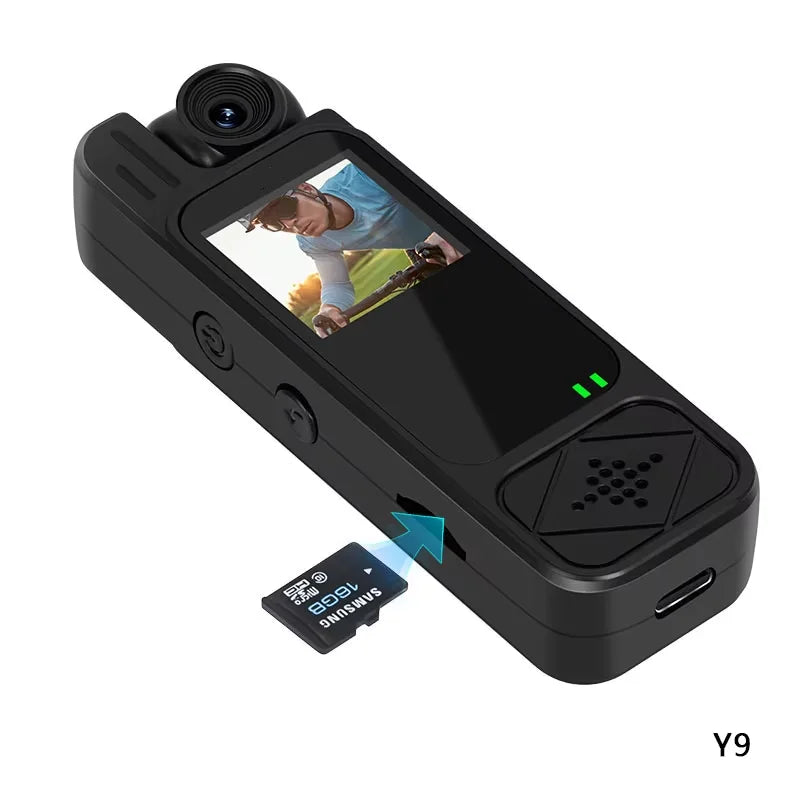 Mini Pocket Camera with Screen, Night Vision & Back Clip – 1080P Portable Recorder