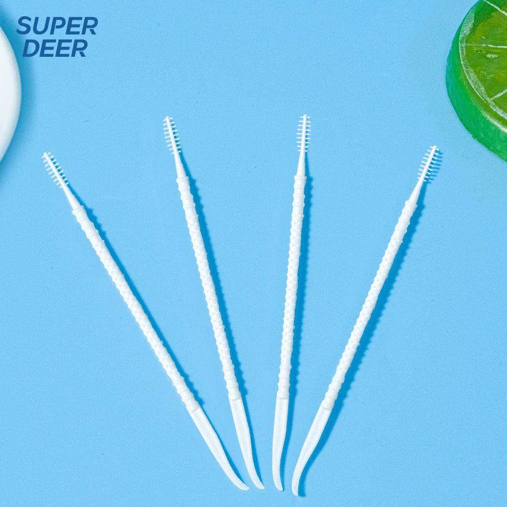 300 PCs Boxed Toothpick Brush Plastic Toothpick Disposable Household Interdental Brush Teeth Picking Dental Floss