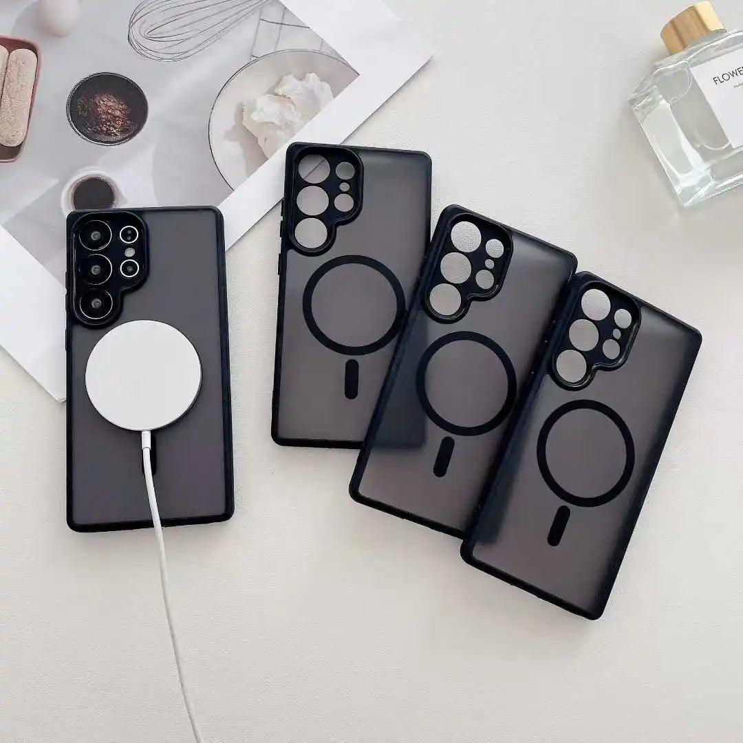 Luxury Magnetic Matte Phone Case For Samsung Galaxy S26 Ultra Case S26+ S26ultra S26Plus Full Lens Protect Wireless Charge Cover