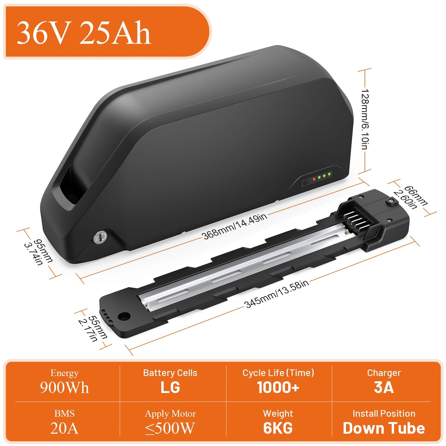52V 25AH EBike Battery 21700 Cells 72V 15AH 52V 48V 25ah 20AH Powerful Downtube Polly L-G 60V 20AH E Bike Battery Pack for Scooter 1000W 1500W 2000W