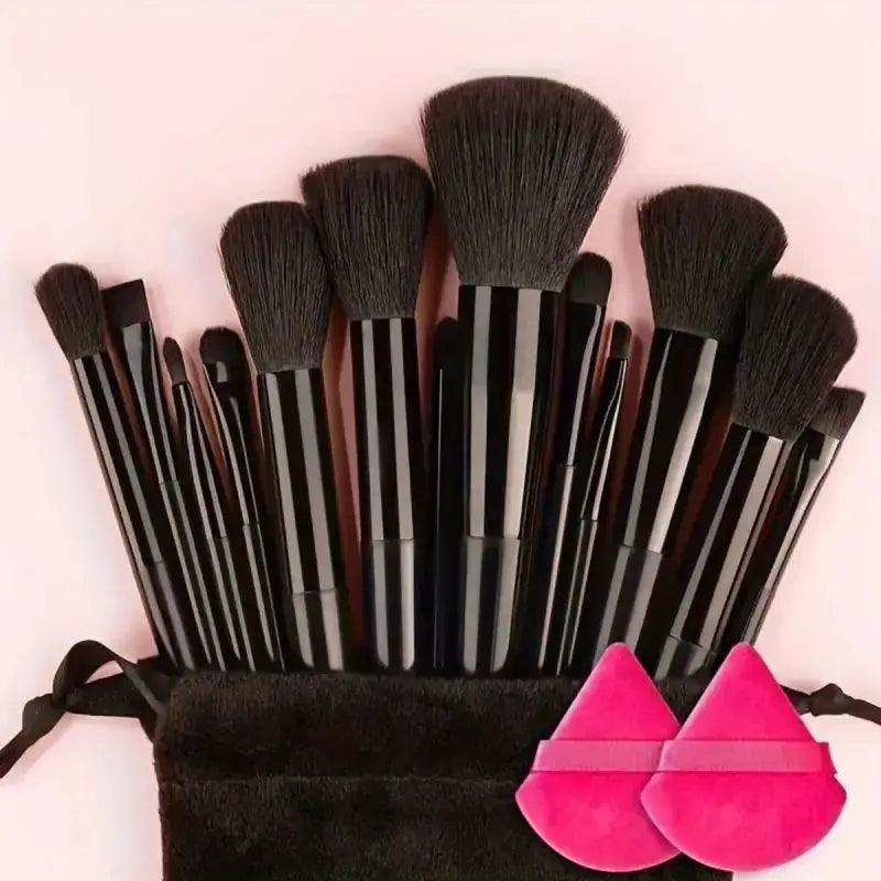 Professional 13–16Pcs Makeup Brush Set with Bag