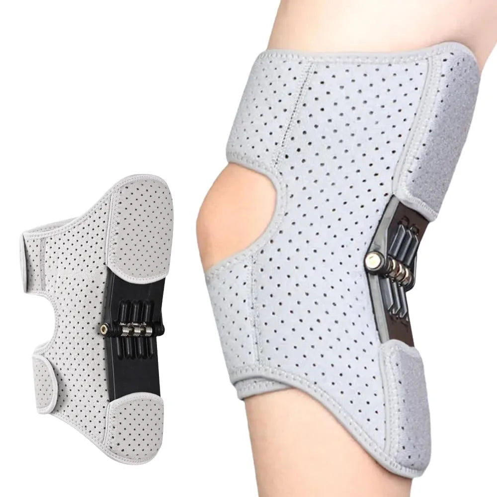 1PC Joint Support Knee Pad Non-slip Lift Pain Relief For Knee Power Spring Force Stabilizer Knee Booster Working Sports Elder