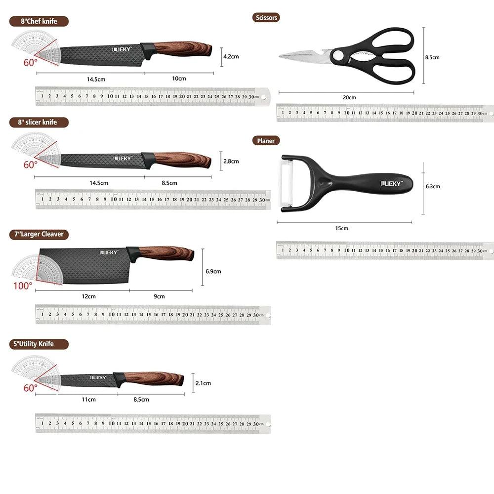 MDHAND 6-Piece Stainless Steel Kitchen Knife Set