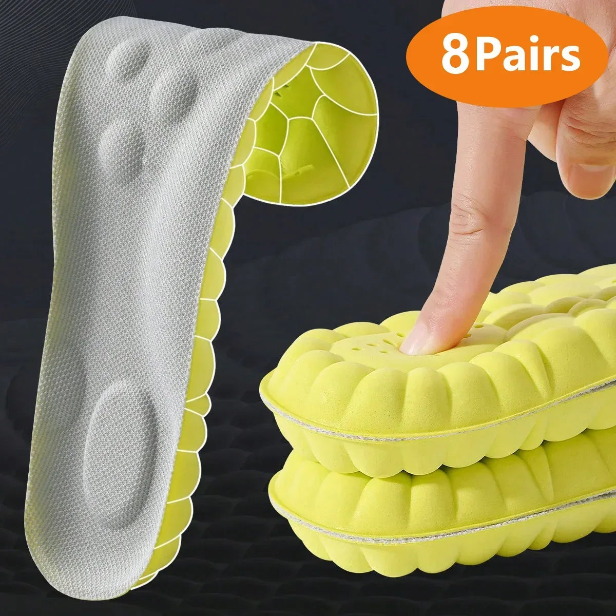 1/2/4 Pairs Sports Insoles – Shock Absorption & Arch Support - Urbizia