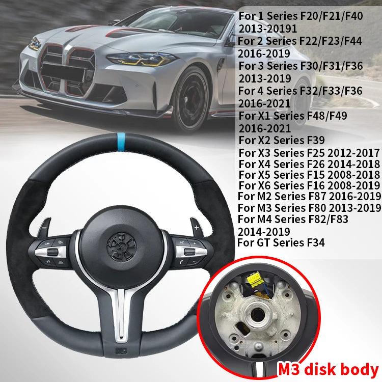 For BMW E90 E87 E83 E92 E84 E70 E71 F20 F23 F30 F34 F10 F25 F48 F15 Upgrade Steering Wheel Leather Modify New Style