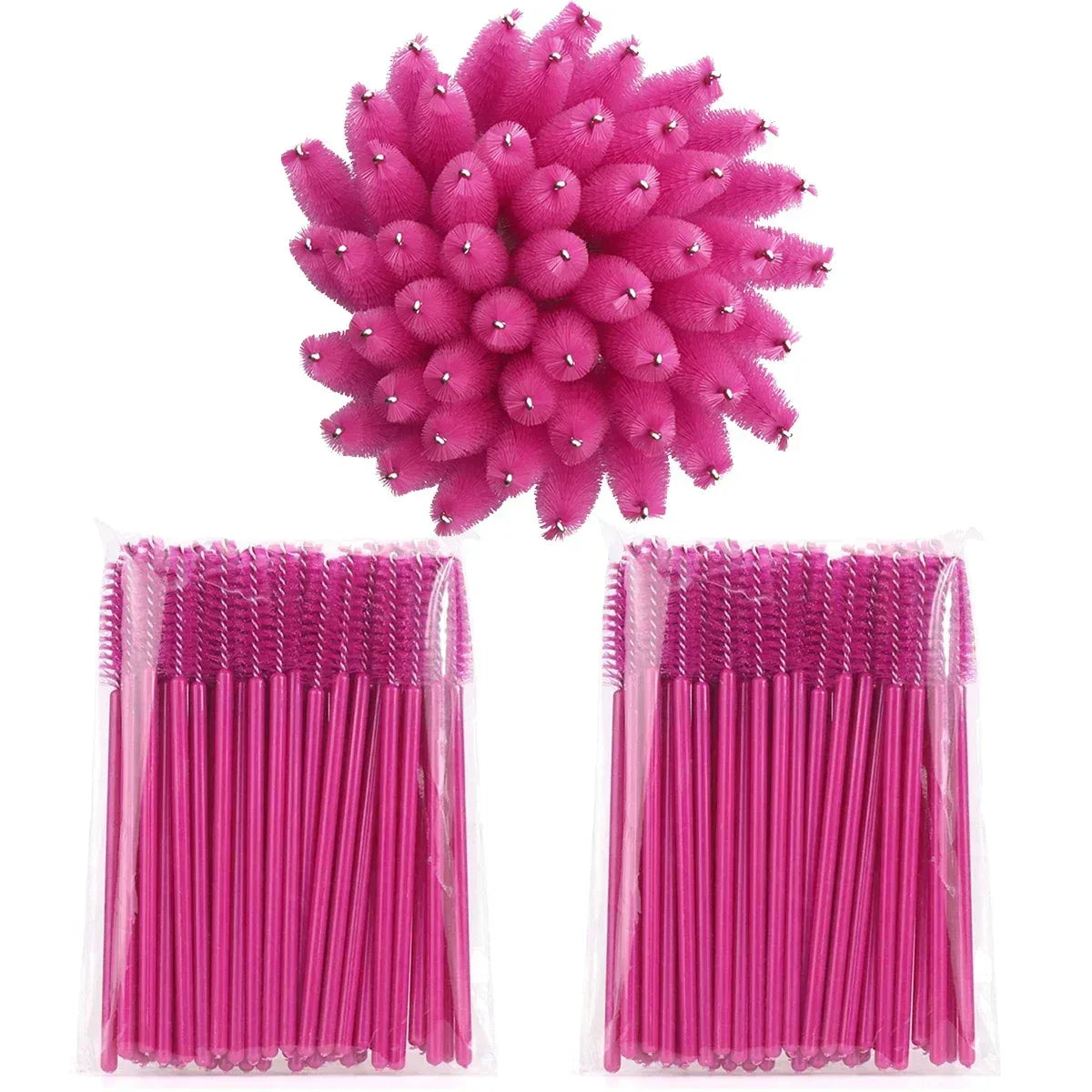 100pcs Disposable Eyelash Brushes – Spoolies & Mascara Wands - Urbizia