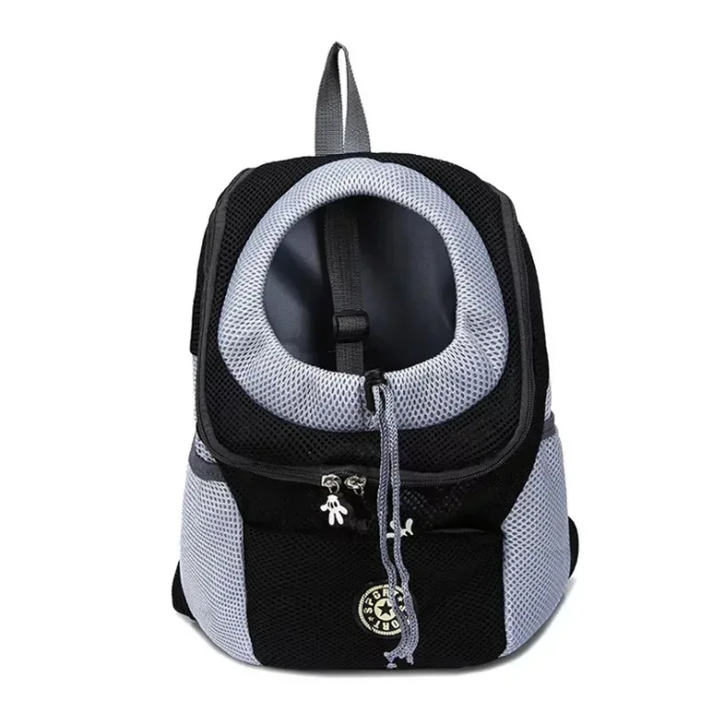 New Double Shoulder Portable Travel Backpack Outdoor Pet Dog Carrier Bag Pet Dog Front Bag Mesh Backpack - Urbizia