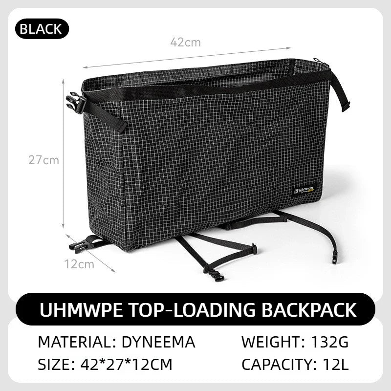 Ultralight Dyneema Backpack Top Lid Waterproof Expansion Pouch Multifunctional External Storage Bag Hiking & Mountaineering