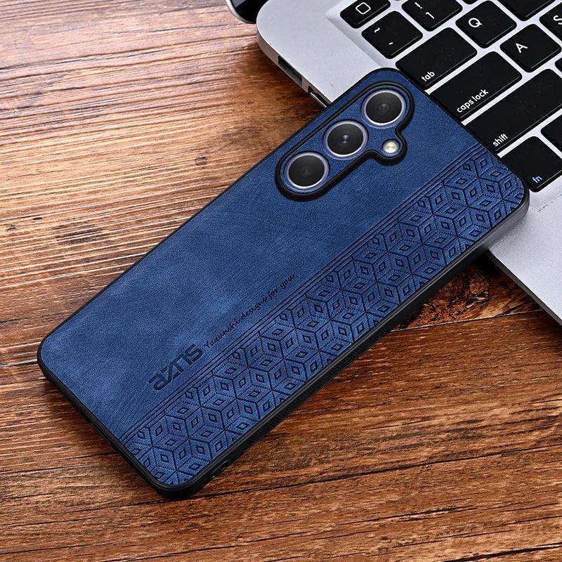 Matte Leather Shockproof Back Case for Samsung Galaxy S25