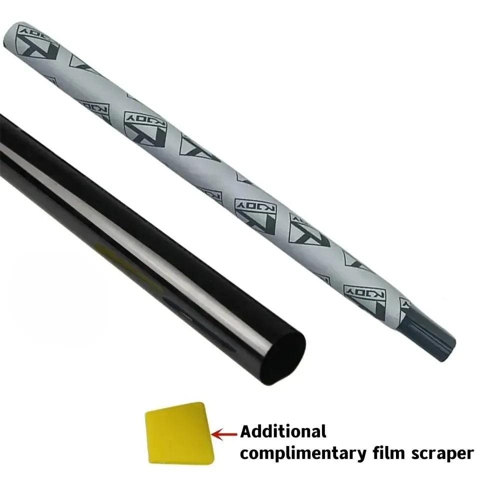 KKJOY 3M x 50cm VLT Black Car & Home Window Tint Film - UV & Solar Protector, Pearl Cotton Stick