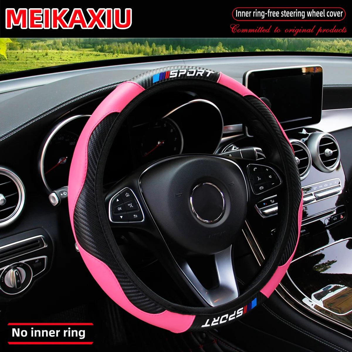 All-Season Carbon Fiber Sport Steering Wheel Cover