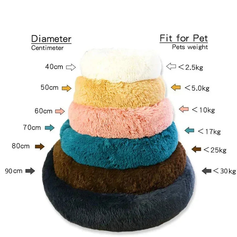 CozyRound™ Plush Pet Bed (40–90cm) - Urbizia