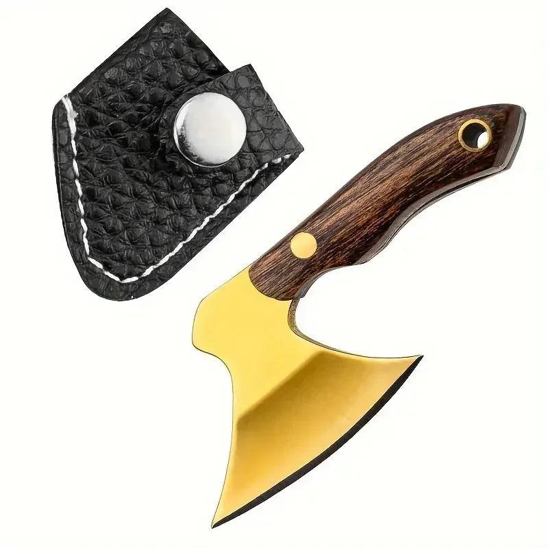 Mini Axe Keychain Box Cutter – Stainless Steel Blade, Wood Handle