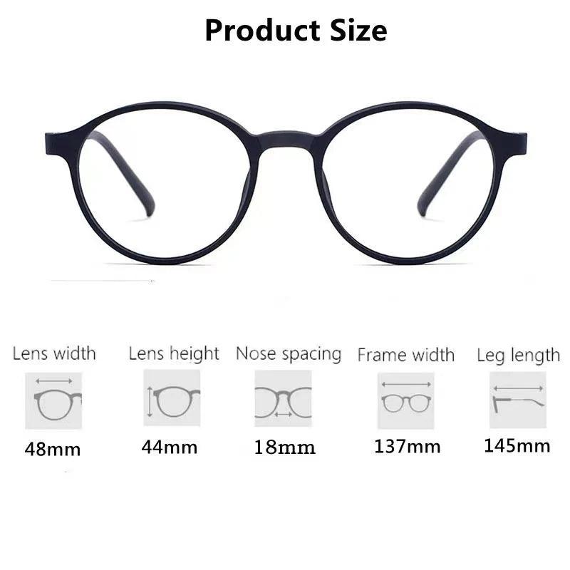Ultralight Titanium Alloy TR90 Reading Glasses For Men And Women Retro Round Anti blue Light Presbyopia Glasses 0 +100 +150 +250