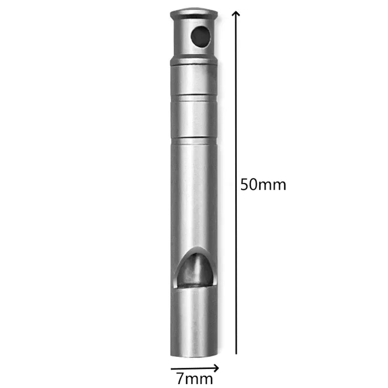 Titanium Emergency Whistle with Lanyard Ultralight Safety Survival Whistle for Camping Hiking Outdoor Emergency