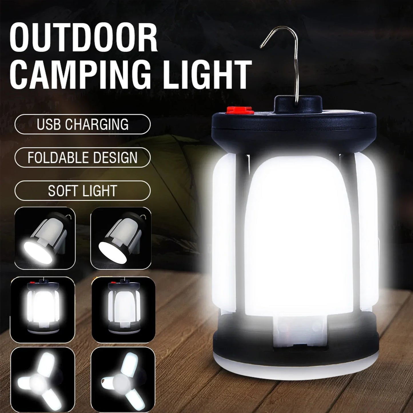 High Power Solar LED Camping Lantern - Urbizia