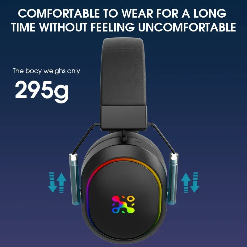 LDON Wireless Gaming Headset for PS5 PS4 Bluetooth 2.4GHz Headphone with Surround Sound Memory Foam for Switch Laptop Mobile Mac - Urbizia