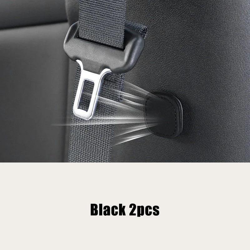 2Pcs Magnetic Car Seat Belt Holder Fixing Clip Pu Leather Seatbelt Limiter Stopper For Safety Belt Clip Prevent Falling - Urbizia