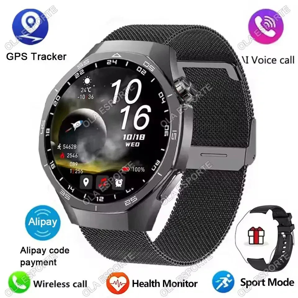 New Watch 5 Smart Watch 5 Pro Men HD AMOLED Screen GPS Heart rate Bluetooth Call IP68 Waterproof Man Smartwatch Holiday Gifts - Urbizia