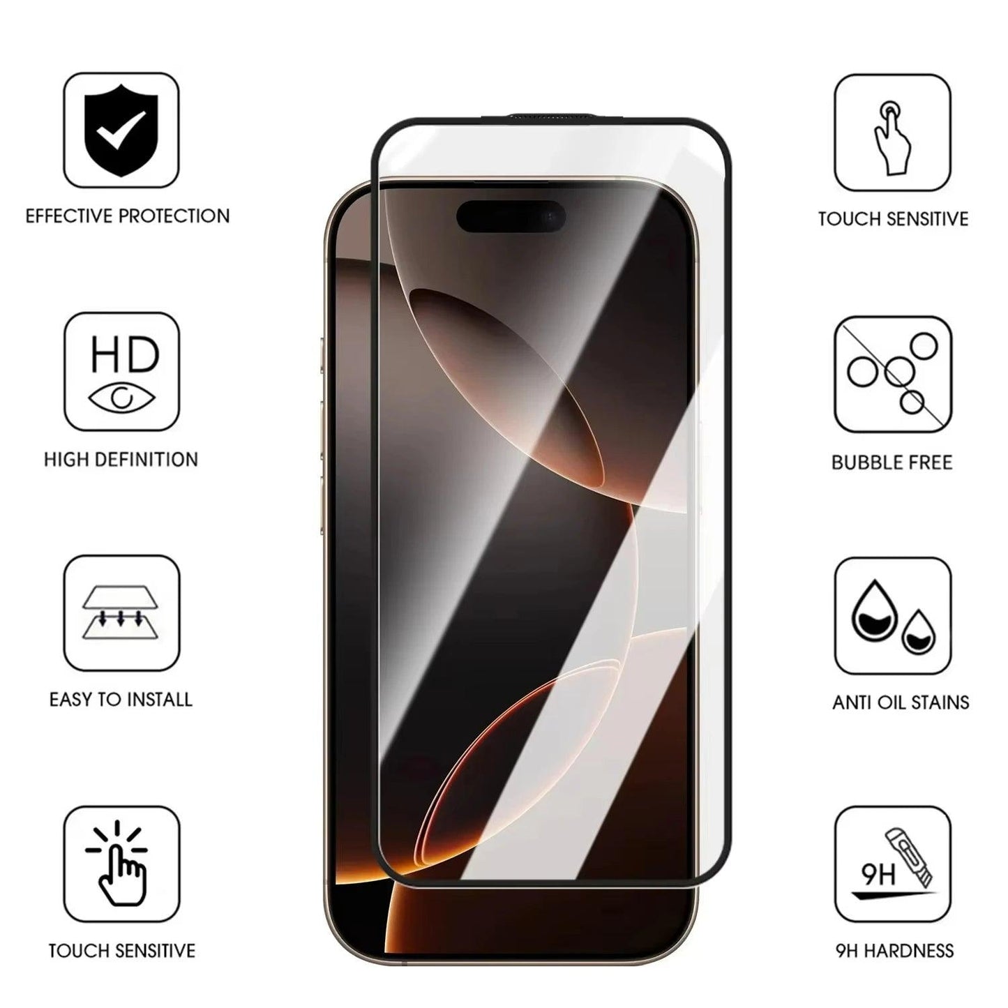 1-5PCS Fingerprint Unlock Tempered Glass Screen Protectors For Samsung S26 Ultra Edge S25 S23 S22 Plus S24 FE Oleophobic Coating