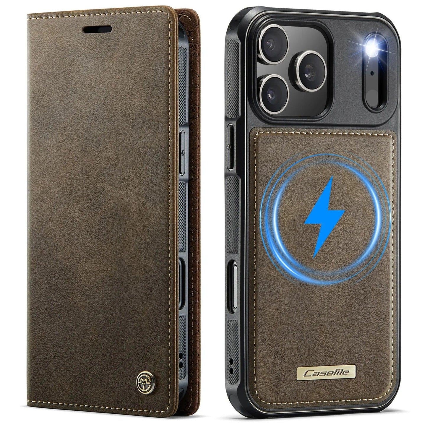 High Quality 2-in-1 Detachable Wallet Leather Magsafe Case For iPhone 17 Air 16 15 14 Plus 13 12 11 Pro Max Luxury Magnetic Flip