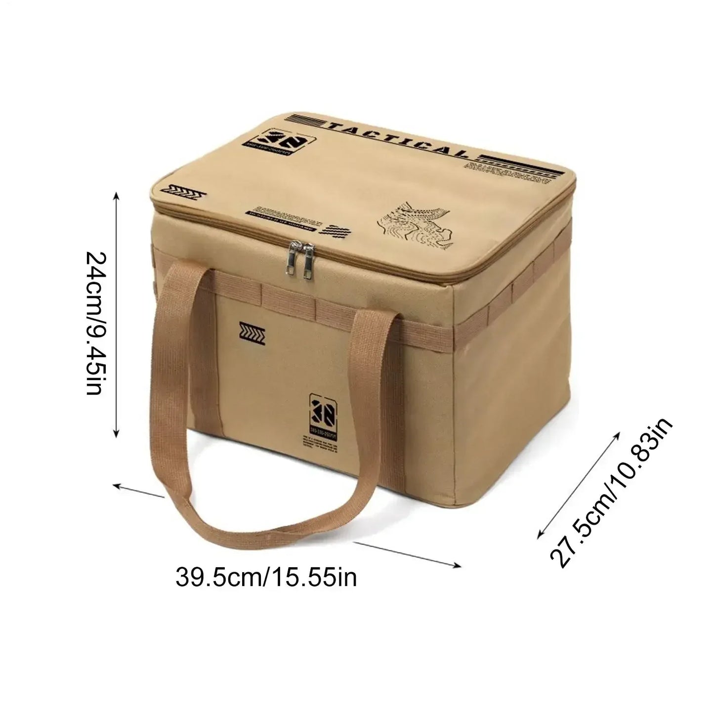 Camping Gear Bag Camping Cookware Organizer Tote Bag 30L Utility Duffel Foldable Container with Handle for Moving Dorm Garage - Urbizia