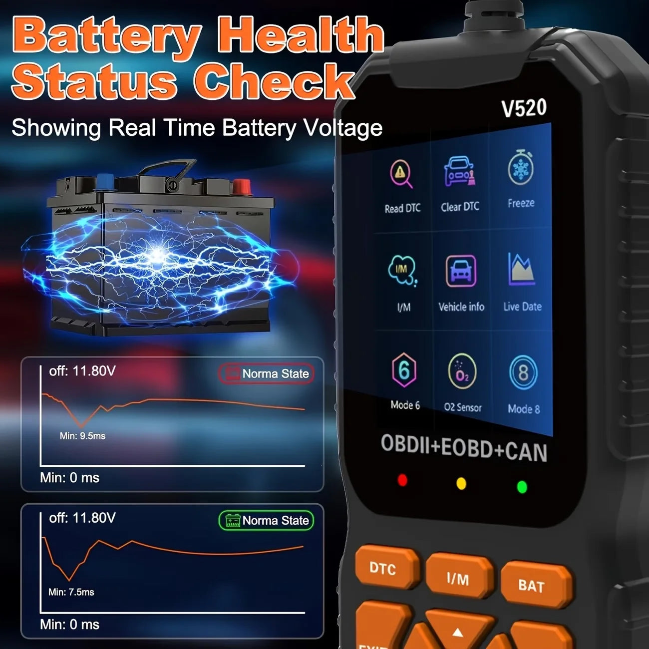 V520 OBD2 Car Diagnostic Scanner – All-in-One Diagnostic Tool for Identifying and Troubleshooting Vehicle Issues.