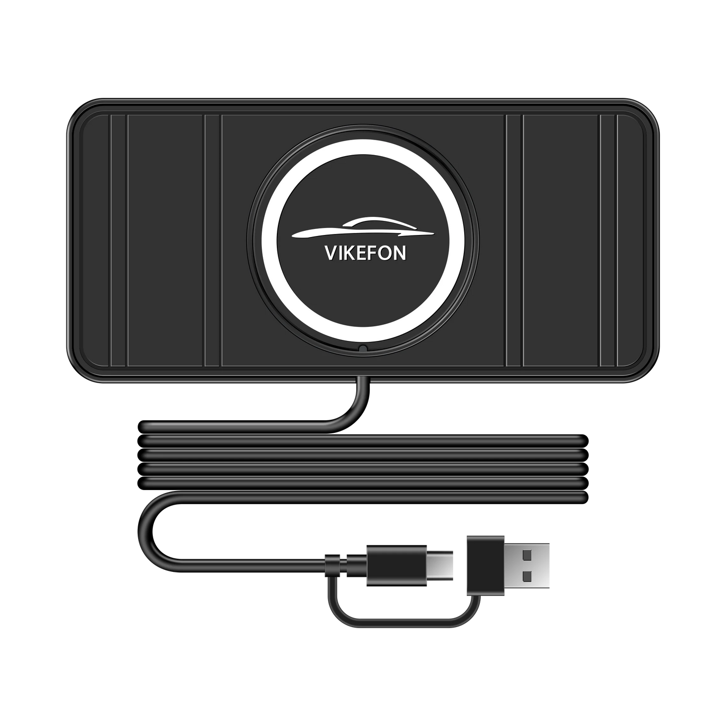 Car Wireless Charger Mat Silicone Non-Slip Pad for iPhone 17 16 15 14 Pro Max Samsung Car Wireless Phone Charger Fast Charging