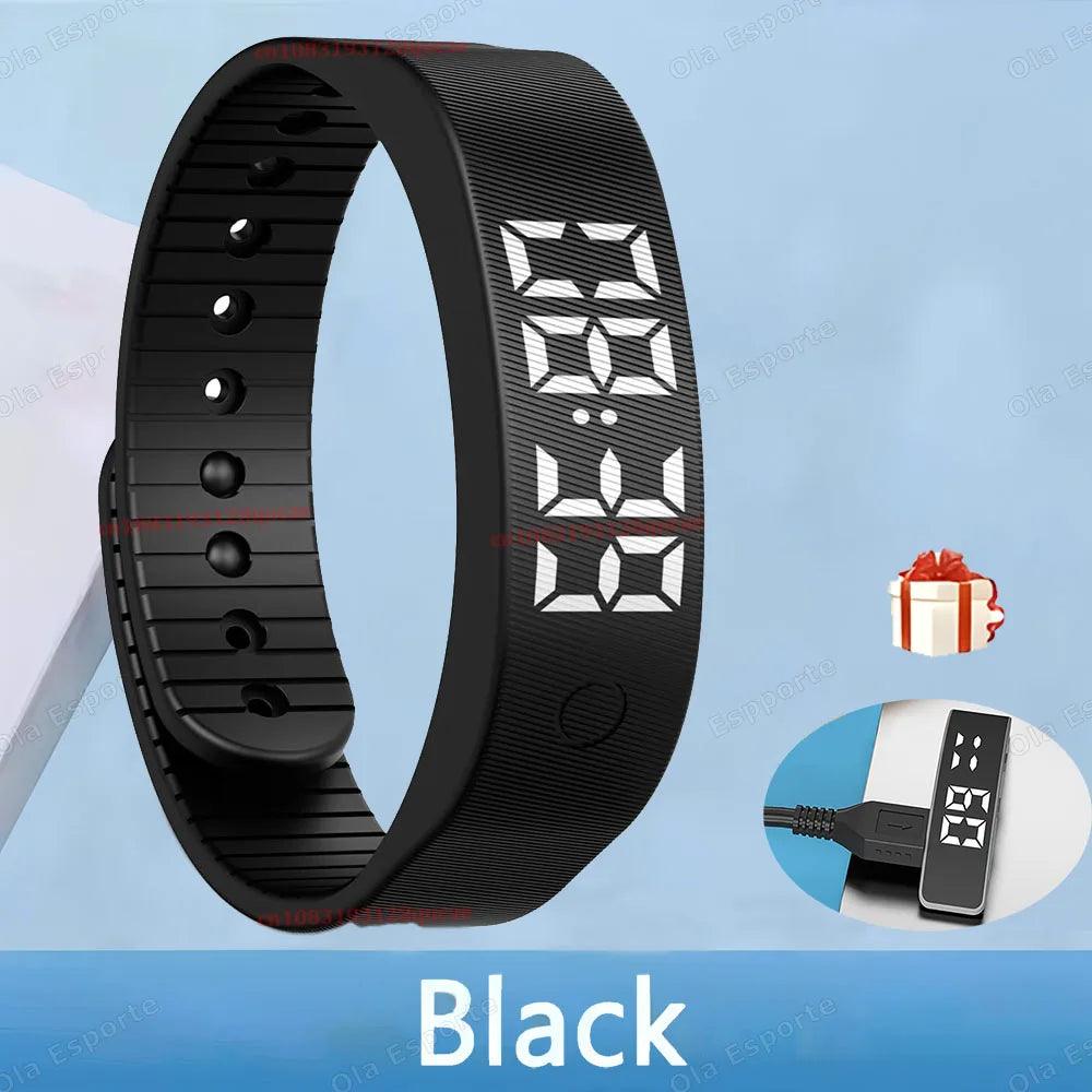 Ola Esporte LED Smart Fitness Bracelet – Sleep, Pedometer, Waterproof