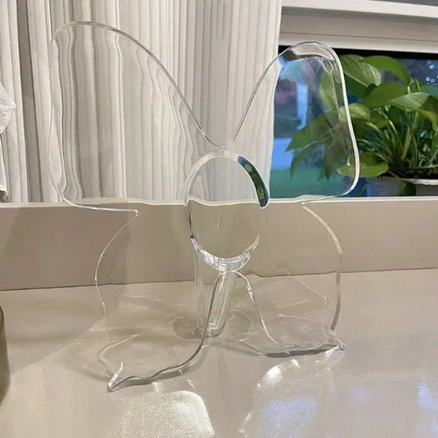 Frame Flower Vase - Clear Acrylic Vase for Flowers, Modern Art Vases for Home Decor, Decorative Vases for Desktops Bookshelf - Urbizia