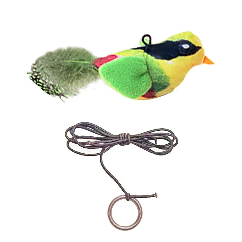 Hot lifelike Bird Vivid Cat Toys Pet Catnip Simulation Molding Cat Teaser with Feather Soft Plush Fabric Toys for Kitten - Urbizia