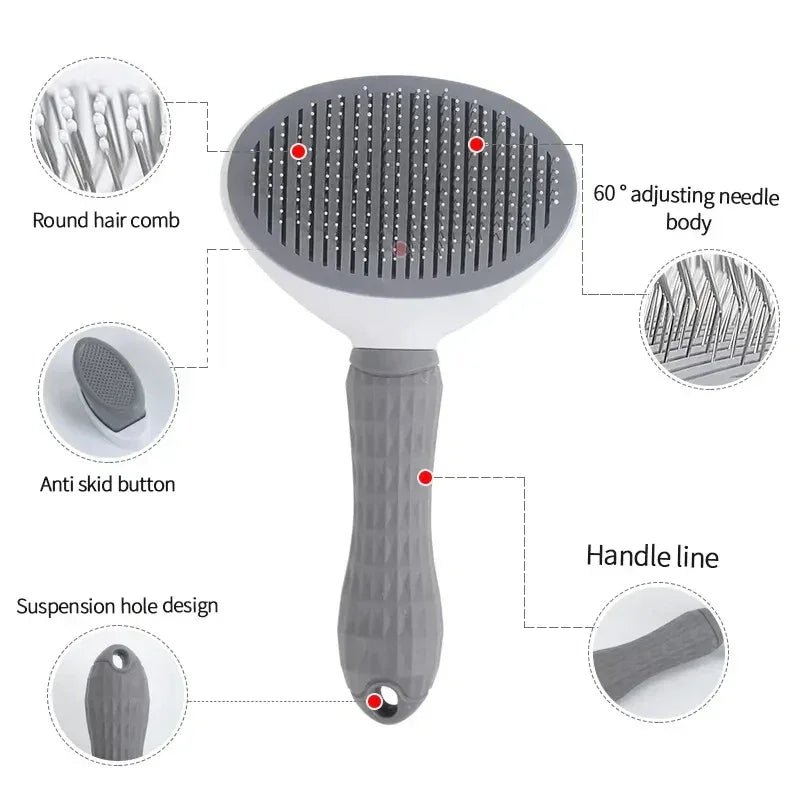 Self-cleaning Pet Hair Removal Comb - Urbizia