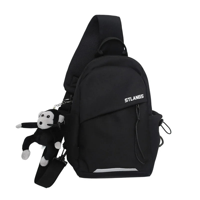 Unisex Korean Style Crossbody Bag Lightweight Portable Shoulder Bag Ideal for Casual Daily Fashion Shopping & Outdoor Leisure