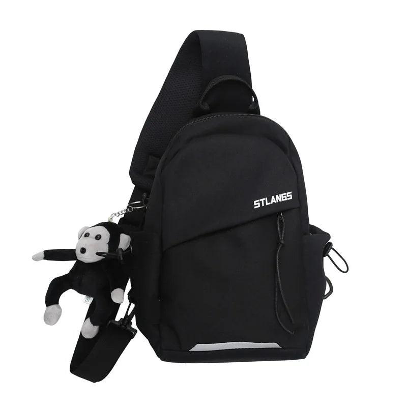 Unisex Korean Style Crossbody Bag Lightweight Portable Shoulder Bag Ideal for Casual Daily Fashion Shopping & Outdoor Leisure