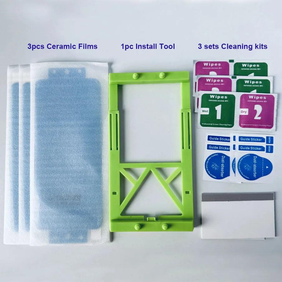 3pcs Ceramic Hydrogel Film For Samsung Galaxy S26 S25 Ultra S24 S23 S22 S21 S20 Plus/Ultra Screen Protector +Install Kit