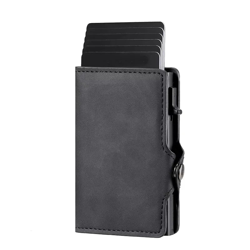 RFID Protection Credit Card Holder Carbon Fiber Id Bank Cardholder Coin Purse Minimalist Men Wallet Carteira Masculina Money Bag