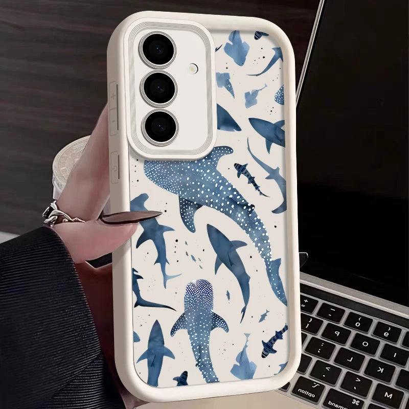 Shark Dolphin Print TPU Case for Samsung Galaxy Series